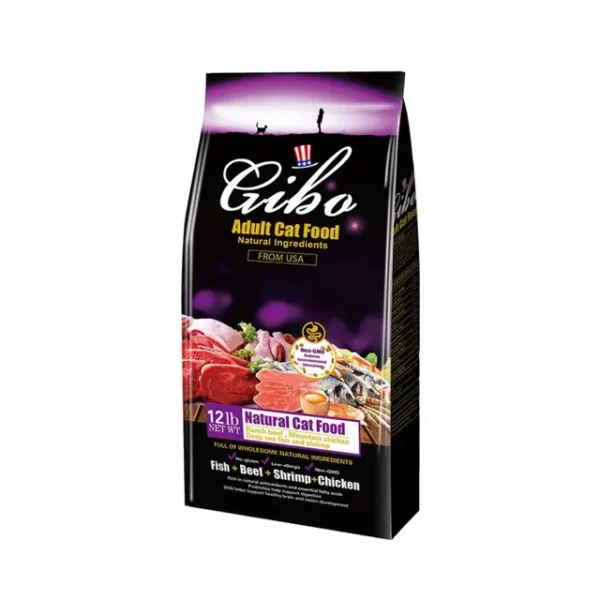 GIBO Adult Cat Food Fish, Beef, Shrimp & Chicken 1.5kg - Decent Pet Shop